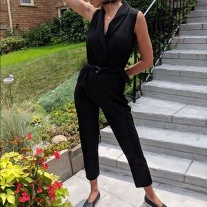 Black tailored jumpsuit